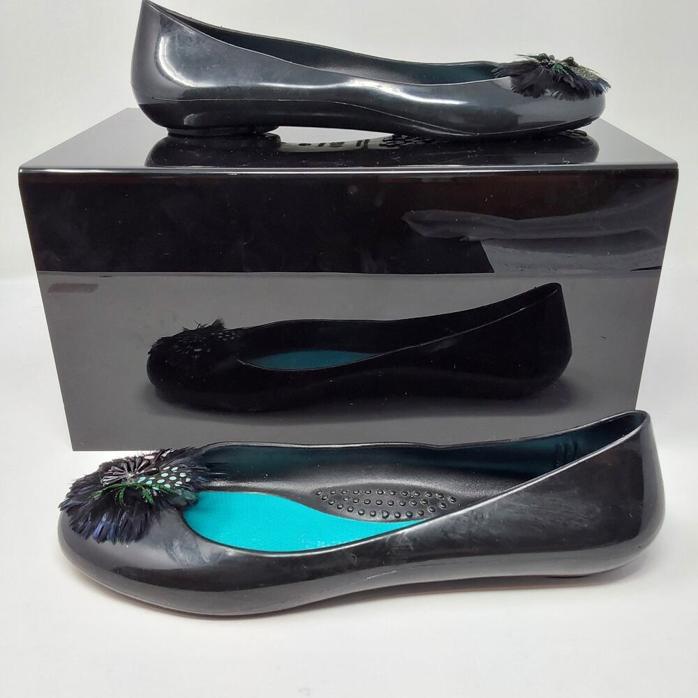 OKA-B Black Butterfly Jelly Ballet Flats Women's US 9 EU 39 Made in USA